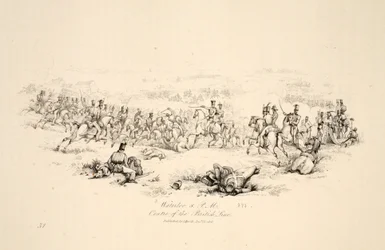 Waterloo 20h, Centre de la ligne britannique, pub J. Booth, 1816